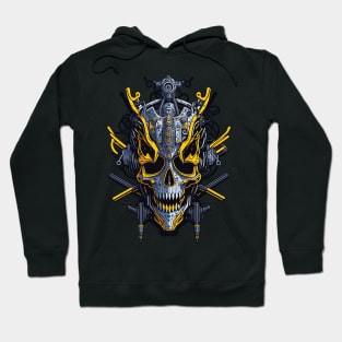 Mecha Skull S01 D91 Hoodie